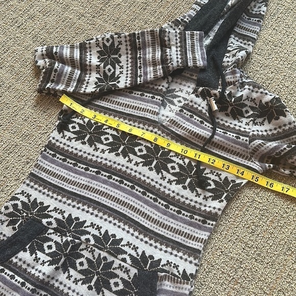 Earthbound Fair Isle Hooded Sweater Knit Dress NEW sz S - Picture 7 of 8